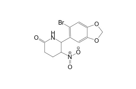6-(6-Bromo-1,3-benzodioxol-5-yl)-5-nitro-2-piperidinone