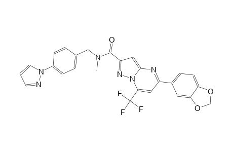5-(1,3-benzodioxol-5-yl)-N-methyl-N-[4-(1H-pyrazol-1-yl)benzyl]-7-(trifluoromethyl)pyrazolo[1,5-a]pyrimidine-2-carboxamide