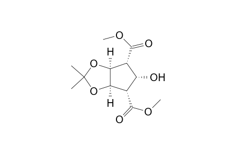 4H-Cyclopenta-1,3-dioxole-4,6-dicarboxylic acid, tetrahydro-5-hydroxy-2,2-dimethyl-, dimethyl ester, (3a.alpha.,4.alpha.,5.alpha.,6.alpha.,6a.alpha.)-