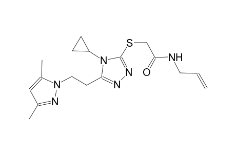 N-allyl-2-({4-cyclopropyl-5-[2-(3,5-dimethyl-1H-pyrazol-1-yl)ethyl]-4H-1,2,4-triazol-3-yl}sulfanyl)acetamide