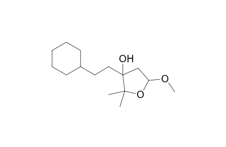 3-(2-cyclohexylethyl)-5-methoxy-2,2-dimethyl-3-oxolanol