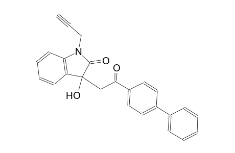 2H-indol-2-one, 3-(2-[1,1'-biphenyl]-4-yl-2-oxoethyl)-1,3-dihydro-3-hydroxy-1-(2-propynyl)-