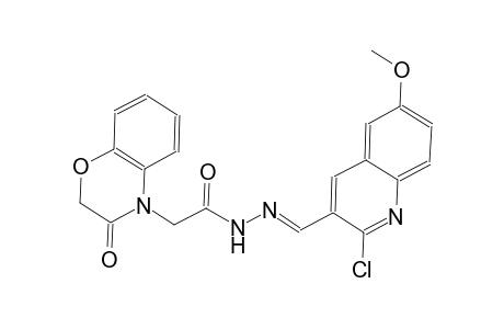 N'-[(E)-(2-chloro-6-methoxy-3-quinolinyl)methylidene]-2-(3-oxo-2,3-dihydro-4H-1,4-benzoxazin-4-yl)acetohydrazide