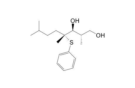anti,anti-(2SR,3SR,4RS)-2,4,7-Trimethyl-4-phenylsulfanyloctane-1,3-diol