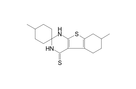 Pyrimido[4,5-b]benzothiophene-4(3H)-thione, 1,2,5,6,7,8-hexahydro-8-methyl-2-spiro(4-methylcyclohexane)-