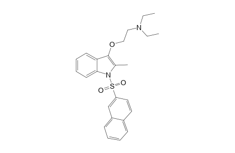 1-[(-Naphthalene-2''-yl)sulfonyl]-2-methyl-3-(N,N-diethylamino)ethoxy]-indole