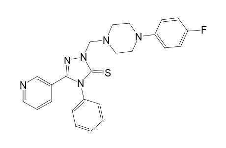 4-Phenyl-2-{[4-(4-fluorophenyl)piperazine-1-yl]methyl}-5-(pyridine-3-yl)-2,4-dihydro-3H-1,2,4-triazole-3-thione