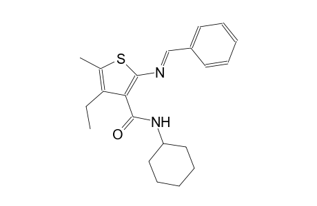 N-cyclohexyl-4-ethyl-5-methyl-2-{[(E)-phenylmethylidene]amino}-3-thiophenecarboxamide