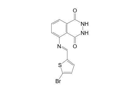 5-([(E)-(5-Bromo-2-thienyl)methylidene]amino)-2,3-dihydro-1,4-phthalazinedione
