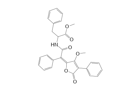 Alanine, N-[(3-methoxy-5-oxo-4-phenyl-2(5H)-furylidene)phenylacetyl]-3-phenyl-, methyl ester, L-
