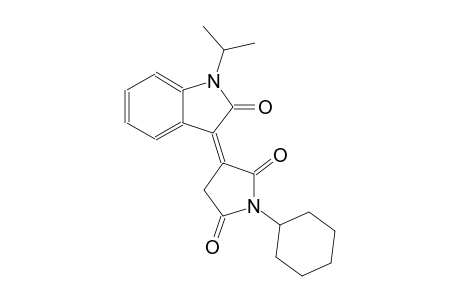 2,5-pyrrolidinedione, 1-cyclohexyl-3-[1,2-dihydro-1-(1-methylethyl)-2-oxo-3H-indol-3-ylidene]-, (3Z)-