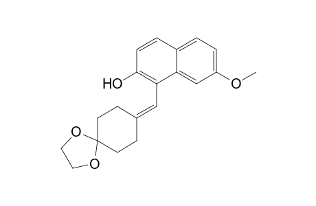 1-(1,4-Dioxaspiro[4.5]dec-8-ylidenemethyl)-7-methoxy-2-naphthol
