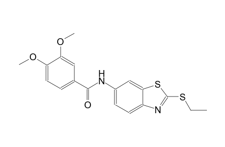 N-[2-(ethylsulfanyl)-1,3-benzothiazol-6-yl]-3,4-dimethoxybenzamide