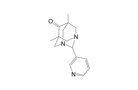 1,3-Diazaadamantan-6-one, 5,7-dimethyl-2-(3-pyridyl)-