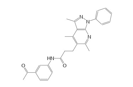 1H-pyrazolo[3,4-b]pyridine-5-propanamide, N-(3-acetylphenyl)-3,4,6-trimethyl-1-phenyl-