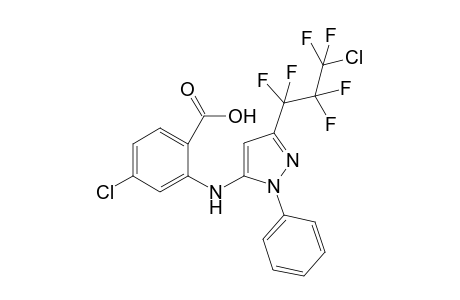 2-[N-(2-Phenyl-5-(1-chloro-1,1,2,2,3,3-hexafluoropropyl-2H-pyrazol-3-yl)amino]-4-chlorobenzoic acid
