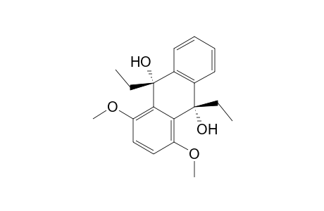 9,10-Anthracenediol, 9,10-diethyl-9,10-dihydro-1,4-dimethoxy-, cis-