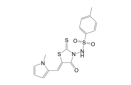 4-methyl-N-{(5Z)-5-[(1-methyl-1H-pyrrol-2-yl)methylene]-4-oxo-2-thioxo-1,3-thiazolidin-3-yl}benzenesulfonamide