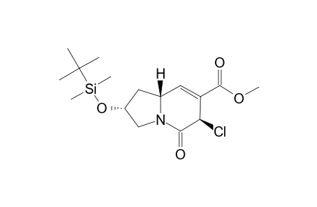 (2R,6R,8AR)-2-(TERT.-BUTYLDIMETHYLSILOXY)-6-CHLORO-7-METHOXYCARBONYL-7,8-DEHYDRO-INDOLIZIDIN-5-ONE