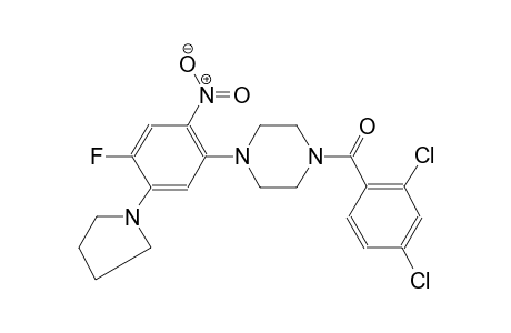 (2,4-dichlorophenyl)-[4-(4-fluoranyl-2-nitro-5-pyrrolidin-1-yl-phenyl)piperazin-1-yl]methanone