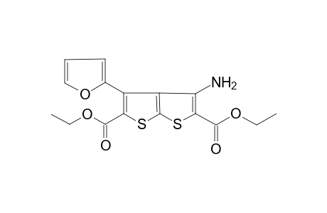 Thieno[2,3-b]-thiophene-2,5-dicarboxylic acid, 3-amino-4-(2-furyl)-, diethyl ester