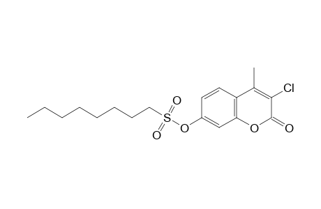 3-Chloro-4-methyl-2-oxo-2H-chromen-7-yl octane-1-sulfonate