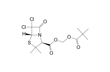 (2S,5R)-6,6-dichloro-3,3-dimethyl-7-oxo-4-thia-1-azabicyclo[3.2.0]heptane-2-carboxylic acid (2,2-dimethyl-1-oxopropoxy)methyl ester