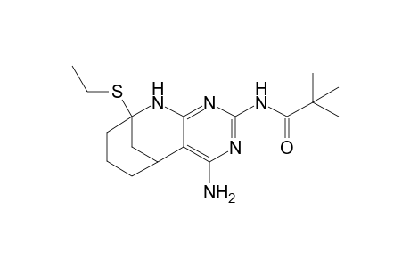 2-Pivaloylamino-4-amino-9-ethylthio-5,6,7,8,9,10-hexahydro-5,9-methanopyrimido[4,5-b]azocine