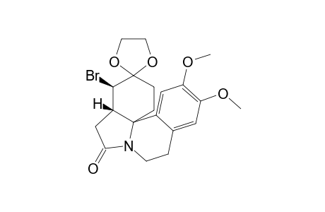 1-ALPHA-BROMO-15,16-DIMETHOXY-CIS-ERYTHRINAN-2,8-DIONE-2-ETHYLENACETAL