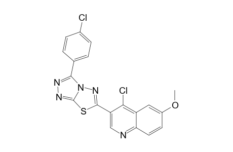 6-(4-Chloro-6-methoxyquinolin-3-yl)-3-(4-chlorophenyl)-[1,2,4]triazolo[3,4-b][1,3,4]thiadiazole
