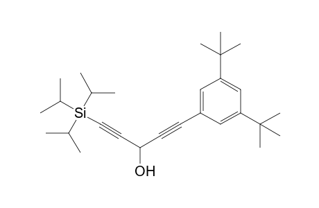 1-[3',5'-bis(t-Butyl)phenyl]-5-(tri-isopropylsilyl)penta-1,4-diyn-3-ol
