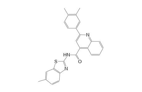 2-(3,4-dimethylphenyl)-N-(6-methyl-1,3-benzothiazol-2-yl)-4-quinolinecarboxamide