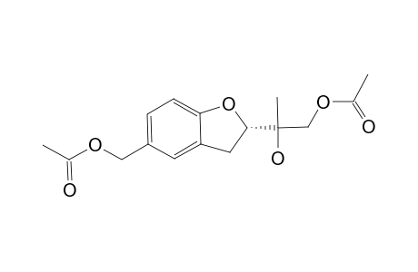 5-(1''-ACETYLOXYMETHYLENE)-2-(1-O-ACETYL-1,2-DIHYDROXYISOPROPYL)-2,3-DIHYDRO-BENZOFURAN