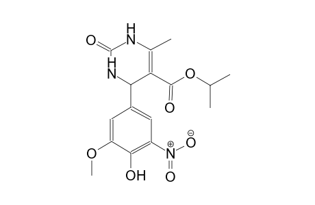 5-pyrimidinecarboxylic acid, 1,2,3,4-tetrahydro-4-(4-hydroxy-3-methoxy-5-nitrophenyl)-6-methyl-2-oxo-, 1-methylethyl ester
