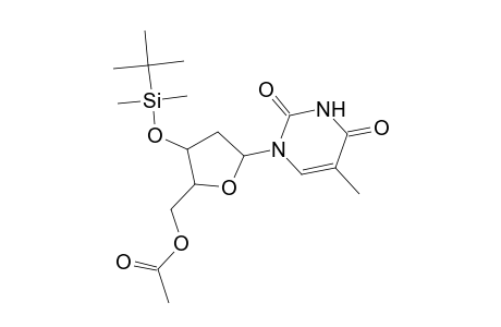 Thymidine, 3'-(o-tert.-butyldimethylsilyl)-5'-acetyl-