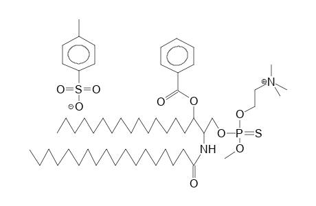 O-(3-BENZOYL-2-STEAROYL-RAC-SFINGANIN-1-YL)-O-METHYL-O-(2-TRIMETHYLAMMONIOETHYL)THIONPHOSPHATE TOSYLATE