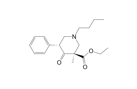 Ethyl (3R*,5R*)-1-butyl-5-phenyl-3-methyl-4-oxopiperidine-3-carboxylate