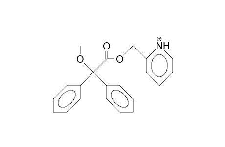 Diphenyl-methoxy-acetic acid, 2-pyridinium-methyl ester cation