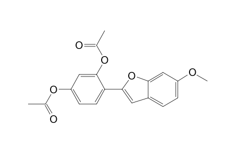 1,3-Benzenediol, 4-(6-methoxy-2-benzofuranyl)-, diacetate