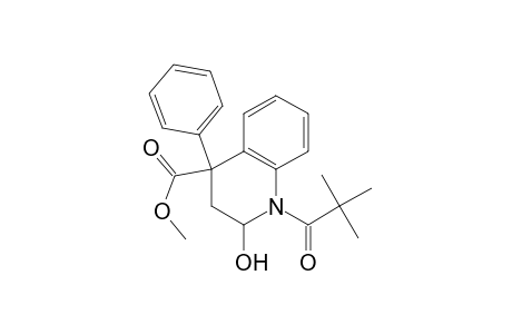 4-Quinolinecarboxylic acid, 1-(2,2-dimethyl-1-oxopropyl)-1,2,3,4-tetrahydro-2-hydroxy-4-phenyl-, methyl ester