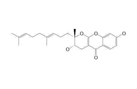 (2S,3S)-2-[(3E)-4,8-dimethylnona-3,7-dienyl]-2-methyl-3,8-bis(oxidanyl)-3,4-dihydropyrano[2,3-b]chromen-5-one