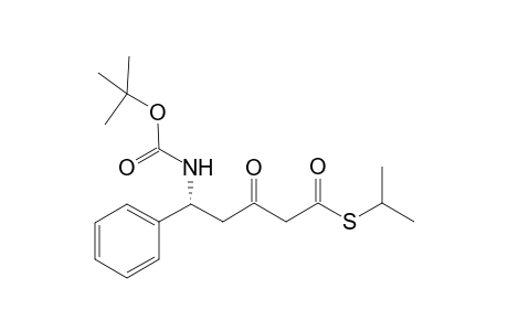 S-isopropyl (R)-5-((tert-butoxycarbonyl)amino)-3-oxo-5-phenylpentanethioate