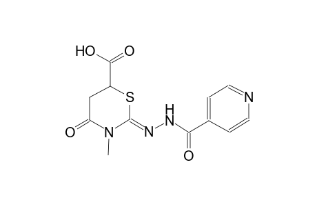 2H-1,3-thiazine-6-carboxylic acid, tetrahydro-3-methyl-4-oxo-2-[(4-pyridinylcarbonyl)hydrazono]-, (2Z)-