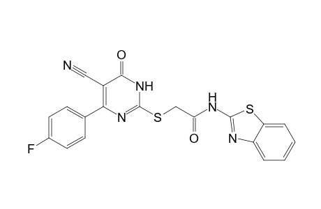 N-(Benzothiazol-2-yl)-2-((5-cyano-4-(4-fluorophenyl)-6-oxo-1,6-dihydropyrimidin-2-yl)thio)acetamide
