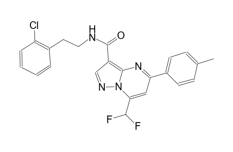 N-[2-(2-chlorophenyl)ethyl]-7-(difluoromethyl)-5-(4-methylphenyl)pyrazolo[1,5-a]pyrimidine-3-carboxamide