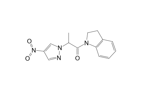 1H-Indole, 2,3-dihydro-1-[2-(4-nitro-1H-pyrazol-1-yl)-1-oxopropyl]-