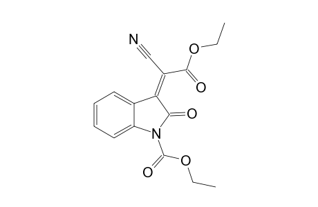 (3Z)-3-(1-cyano-2-ethoxy-2-keto-ethylidene)-2-keto-indoline-1-carboxylic acid ethyl ester