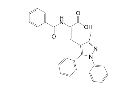 (E)-2-benzamido-3-(3-methyl-1,5-diphenyl-4-pyrazolyl)-2-propenoic acid