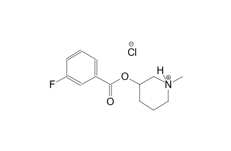 3-[(3-fluorobenzoyl)oxy]-1-methylpiperidinium chloride