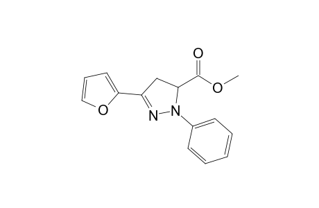 Methyl 1-phenyl-3-(2'-furanyl)-2-pyrazoline-5-carboxylate